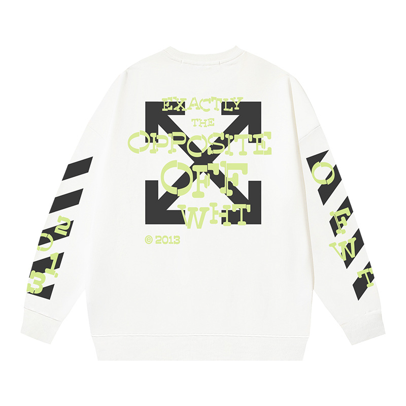 【新品未使用】オフホワイト　トレーナー　タグ付き　21AW　アロー　裏起毛　M Off-White オフホワイト スウェット トレーナー アロー ロゴ